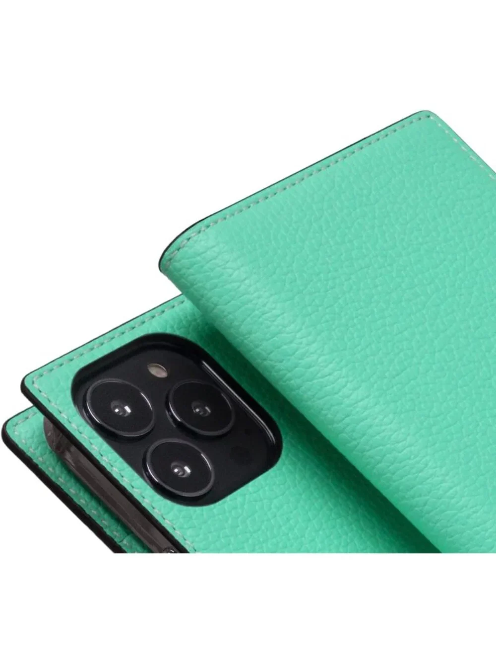 Handcrafted Neon Leather Wallet Case for iPhone 13 Pro Max - Card Holders & Cash